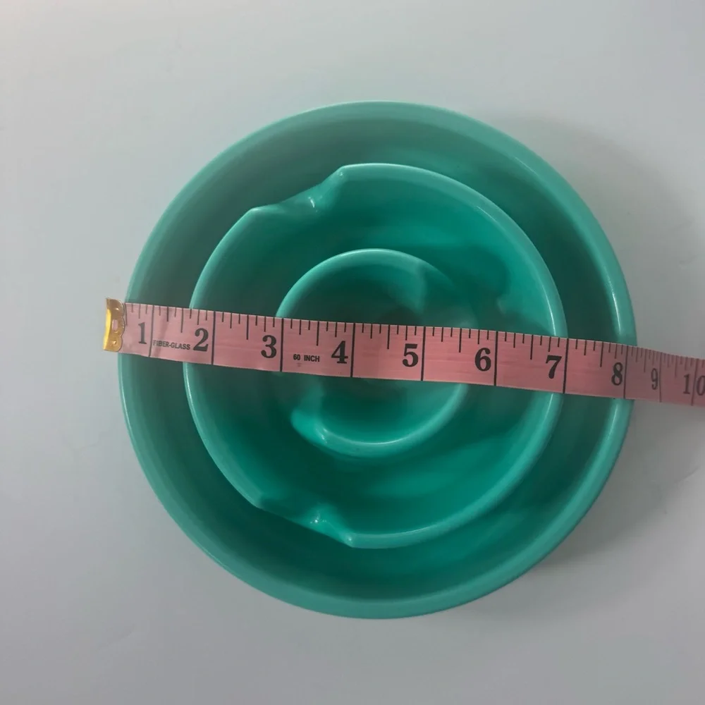 Slo-Bowl 10x Slower Feeder Dog Bowl Medium Teal 2-Cup For Food Portion Control